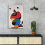 Wallity Lienzo Decorativo Joan Miró Mujer, pájaro, estrella 45 x 70 cm